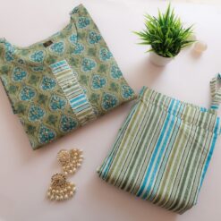 Green Cotton Suit Set